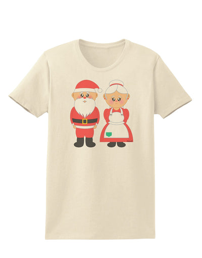 Cute Mr and Mrs Santa Claus Couple Christmas Womens T-Shirt-Womens T-Shirt-TooLoud-Natural-X-Small-Davson Sales