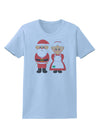 Cute Mr and Mrs Santa Claus Couple Christmas Womens T-Shirt-Womens T-Shirt-TooLoud-Light-Blue-X-Small-Davson Sales