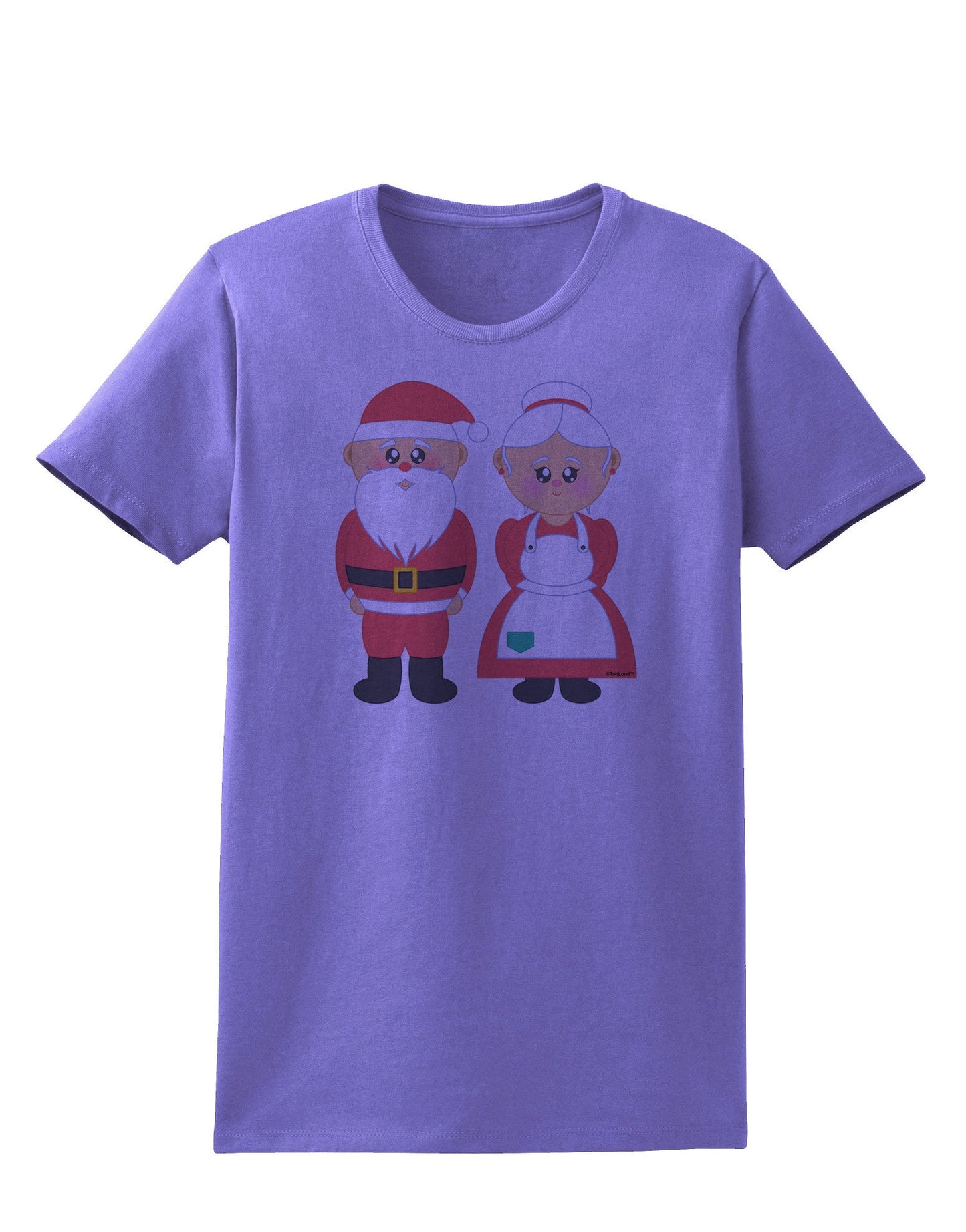 Cute Mr and Mrs Santa Claus Couple Christmas Womens T-Shirt-Womens T-Shirt-TooLoud-Violet-X-Small-Davson Sales