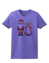 Cute Mr and Mrs Santa Claus Couple Christmas Womens T-Shirt-Womens T-Shirt-TooLoud-Violet-X-Small-Davson Sales