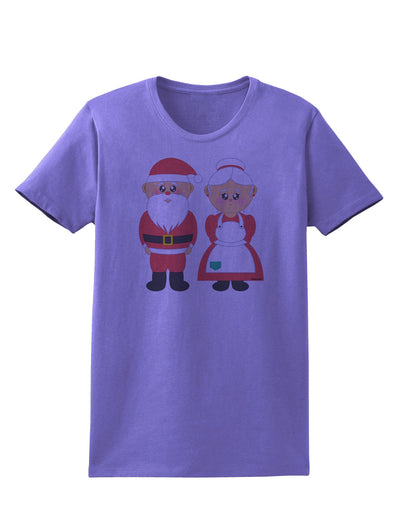 Cute Mr and Mrs Santa Claus Couple Christmas Womens T-Shirt-Womens T-Shirt-TooLoud-Violet-X-Small-Davson Sales