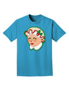 Cute Mrs Claus Face Faux Applique Adult Dark T-Shirt-Mens T-Shirt-TooLoud-Turquoise-Small-Davson Sales