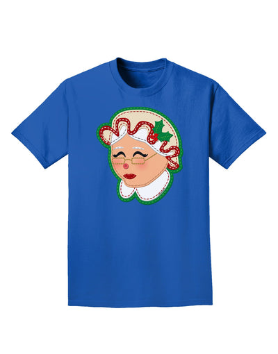 Cute Mrs Claus Face Faux Applique Adult Dark T-Shirt-Mens T-Shirt-TooLoud-Royal-Blue-Small-Davson Sales