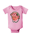 Cute Mrs Claus Face Faux Applique Baby Romper Bodysuit-Baby Romper-TooLoud-Light-Pink-06-Months-Davson Sales