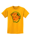 Cute Mrs Claus Face Faux Applique Childrens T-Shirt-Childrens T-Shirt-TooLoud-Gold-X-Small-Davson Sales