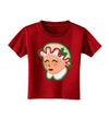 Cute Mrs Claus Face Faux Applique Toddler T-Shirt Dark-Toddler T-Shirt-TooLoud-Red-2T-Davson Sales