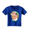 Cute Mrs Claus Face Faux Applique Toddler T-Shirt Dark-Toddler T-Shirt-TooLoud-Royal-Blue-2T-Davson Sales