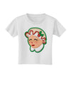 Cute Mrs Claus Face Faux Applique Toddler T-Shirt-Toddler T-Shirt-TooLoud-White-2T-Davson Sales