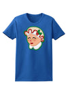 Cute Mrs Claus Face Faux Applique Womens Dark T-Shirt-TooLoud-Royal-Blue-X-Small-Davson Sales