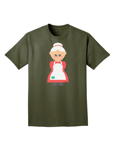 Cute Mrs Santa Claus Christmas Adult Dark T-Shirt-Mens T-Shirt-TooLoud-Military-Green-Small-Davson Sales