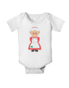 Cute Mrs Santa Claus Christmas Baby Romper Bodysuit-Baby Romper-TooLoud-White-06-Months-Davson Sales