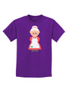 Cute Mrs Santa Claus Christmas Childrens Dark T-Shirt-Childrens T-Shirt-TooLoud-Purple-X-Small-Davson Sales