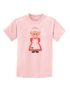 Cute Mrs Santa Claus Christmas Childrens T-Shirt-Childrens T-Shirt-TooLoud-PalePink-X-Small-Davson Sales