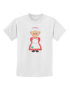 Cute Mrs Santa Claus Christmas Childrens T-Shirt-Childrens T-Shirt-TooLoud-White-X-Small-Davson Sales