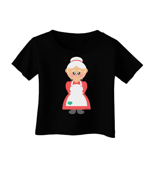 Cute Mrs Santa Claus Christmas Infant T-Shirt Dark-Infant T-Shirt-TooLoud-Black-06-Months-Davson Sales