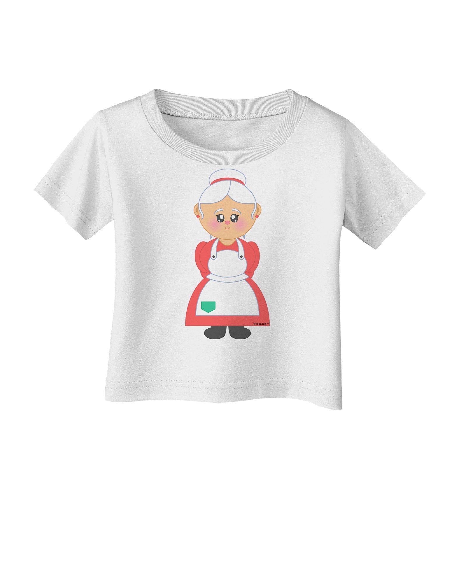 Cute Mrs Santa Claus Christmas Infant T-Shirt-Infant T-Shirt-TooLoud-White-06-Months-Davson Sales