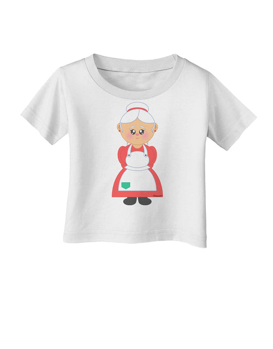 Cute Mrs Santa Claus Christmas Infant T-Shirt-Infant T-Shirt-TooLoud-White-06-Months-Davson Sales