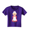 Cute Mrs Santa Claus Christmas Toddler T-Shirt Dark-Toddler T-Shirt-TooLoud-Purple-2T-Davson Sales