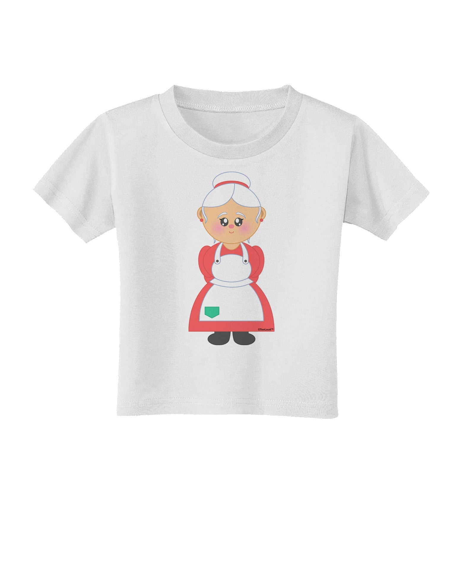 Cute Mrs Santa Claus Christmas Toddler T-Shirt-Toddler T-Shirt-TooLoud-White-2T-Davson Sales