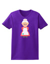 Cute Mrs Santa Claus Christmas Womens Dark T-Shirt-TooLoud-Purple-X-Small-Davson Sales