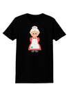 Cute Mrs Santa Claus Christmas Womens Dark T-Shirt-TooLoud-Black-X-Small-Davson Sales