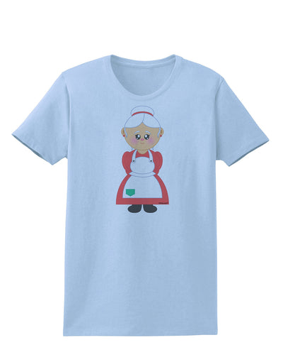 Cute Mrs Santa Claus Christmas Womens T-Shirt-Womens T-Shirt-TooLoud-Light-Blue-X-Small-Davson Sales