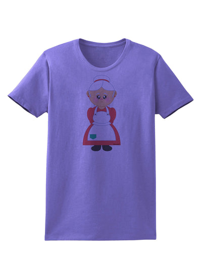 Cute Mrs Santa Claus Christmas Womens T-Shirt-Womens T-Shirt-TooLoud-Violet-X-Small-Davson Sales