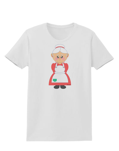 Cute Mrs Santa Claus Christmas Womens T-Shirt-Womens T-Shirt-TooLoud-White-X-Small-Davson Sales