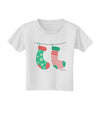 Cute Mrs and Mrs Christmas Couple Stockings Toddler T-Shirt by TooLoud-Toddler T-Shirt-TooLoud-White-2T-Davson Sales