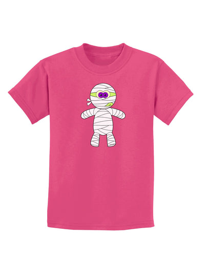 Cute Mummy Halloween Childrens Dark T-Shirt-Childrens T-Shirt-TooLoud-Sangria-X-Small-Davson Sales