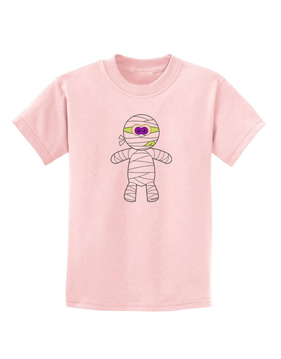 Cute Mummy Halloween Childrens T-Shirt-Childrens T-Shirt-TooLoud-PalePink-X-Small-Davson Sales