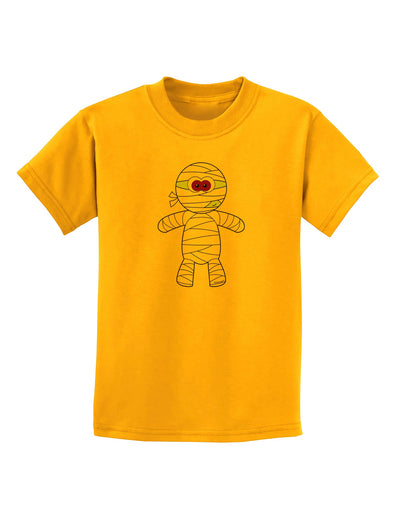 Cute Mummy Halloween Childrens T-Shirt-Childrens T-Shirt-TooLoud-Gold-X-Small-Davson Sales