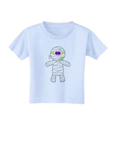 Cute Mummy Halloween Toddler T-Shirt-Toddler T-Shirt-TooLoud-Light-Blue-2T-Davson Sales