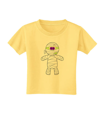 Cute Mummy Halloween Toddler T-Shirt-Toddler T-Shirt-TooLoud-Daffodil-Yellow-2T-Davson Sales