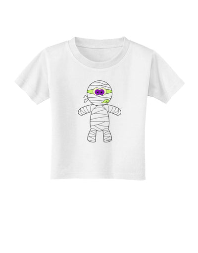 Cute Mummy Halloween Toddler T-Shirt-Toddler T-Shirt-TooLoud-White-2T-Davson Sales