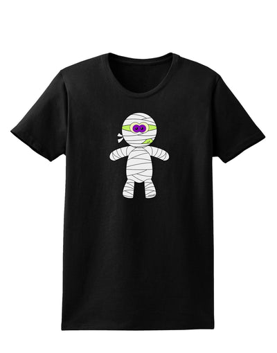 Cute Mummy Halloween Womens Dark T-Shirt-TooLoud-Black-X-Small-Davson Sales