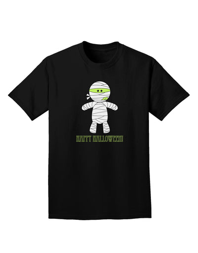 Cute Mummy Happy Halloween Adult Dark T-Shirt-Mens T-Shirt-TooLoud-Black-Small-Davson Sales