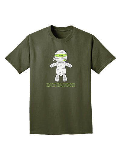 Cute Mummy Happy Halloween Adult Dark T-Shirt-Mens T-Shirt-TooLoud-Military-Green-Small-Davson Sales