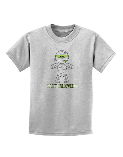 Cute Mummy Happy Halloween Childrens T-Shirt-Childrens T-Shirt-TooLoud-AshGray-X-Small-Davson Sales