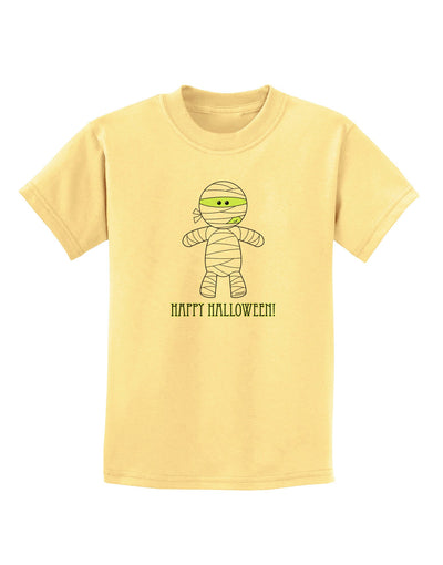 Cute Mummy Happy Halloween Childrens T-Shirt-Childrens T-Shirt-TooLoud-Daffodil-Yellow-X-Small-Davson Sales