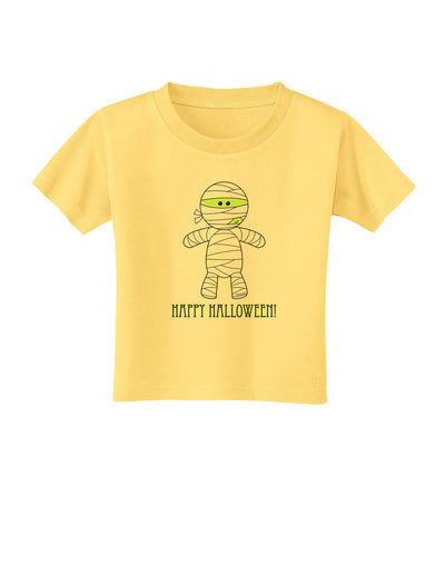 Cute Mummy Happy Halloween Toddler T-Shirt-Toddler T-Shirt-TooLoud-Daffodil-Yellow-2T-Davson Sales