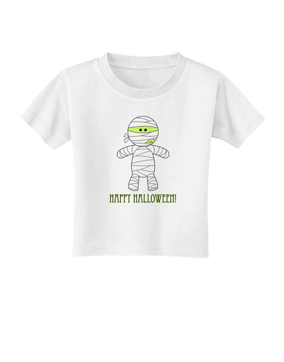 Cute Mummy Happy Halloween Toddler T-Shirt-Toddler T-Shirt-TooLoud-White-2T-Davson Sales