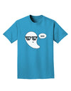 Cute Nerd Ghost Boo Halloween Adult Dark T-Shirt-Mens T-Shirt-TooLoud-Turquoise-Small-Davson Sales