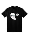 Cute Nerd Ghost Boo Halloween Adult Dark V-Neck T-Shirt-TooLoud-Black-Small-Davson Sales