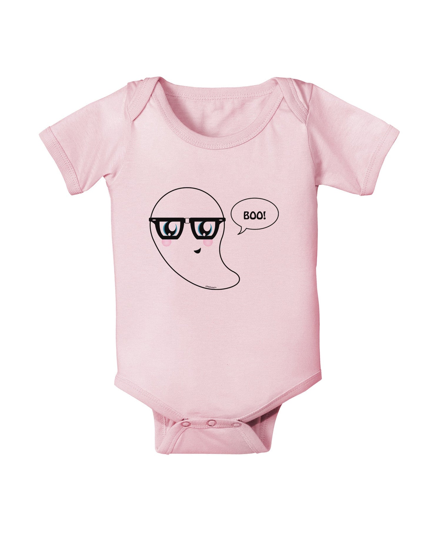 Cute Nerd Ghost Boo Halloween Baby Romper Bodysuit-Baby Romper-TooLoud-Light-Pink-06-Months-Davson Sales
