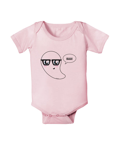 Cute Nerd Ghost Boo Halloween Baby Romper Bodysuit-Baby Romper-TooLoud-Light-Pink-06-Months-Davson Sales