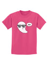 Cute Nerd Ghost Boo Halloween Childrens Dark T-Shirt-Childrens T-Shirt-TooLoud-Sangria-X-Small-Davson Sales