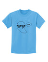 Cute Nerd Ghost Boo Halloween Childrens T-Shirt-Childrens T-Shirt-TooLoud-Aquatic-Blue-X-Small-Davson Sales