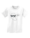 Cute Nerd Ghost Boo Halloween Childrens T-Shirt-Childrens T-Shirt-TooLoud-White-X-Small-Davson Sales