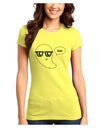 Cute Nerd Ghost Boo Halloween Juniors T-Shirt-Womens Juniors T-Shirt-TooLoud-Yellow-Juniors Fitted XS-Davson Sales